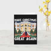 トランプ再び素晴らしクリスマスパジャおもしろいマ カード (黄色い花)