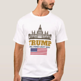 トランプ再び2025 - 愛国的な大胆な主張のギフト Tシャツ