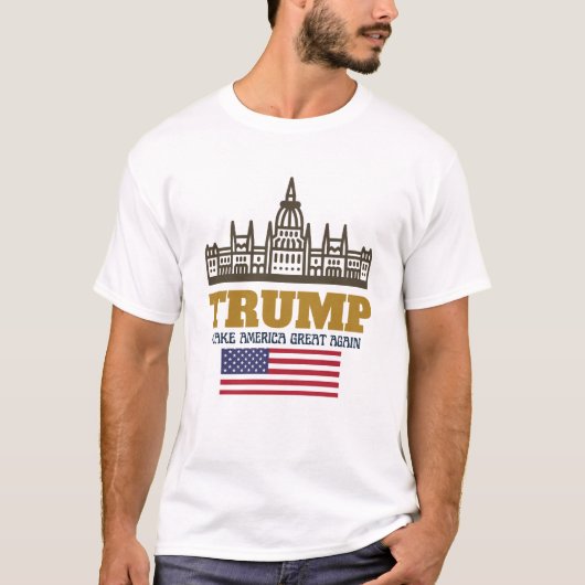 トランプ再び2025 - 愛国的な大胆な主張のギフト Tシャツ (正面)