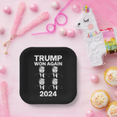 トランプ再勝ち 2024年 選挙 就任式 日 47  ペーパープレート (パーティー)