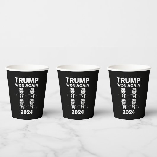 トランプ再勝ち 2024年 選挙 就任式 日 47  紙コップ (複数)