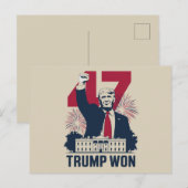 トランプ再勝 2024年選挙 大統領 第47代 ポストカード (正面/裏面)