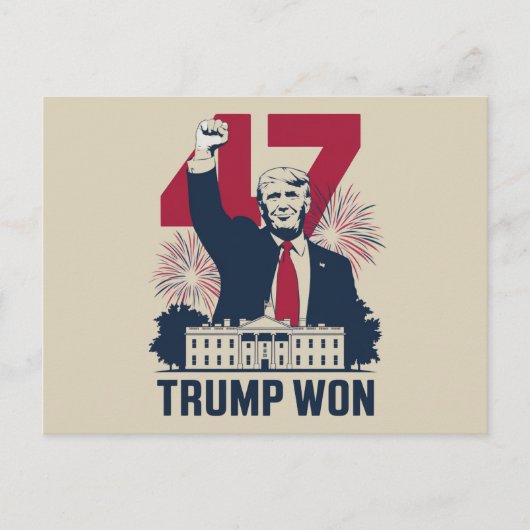 トランプ再勝 2024年選挙 大統領 第47代 ポストカード (正面)
