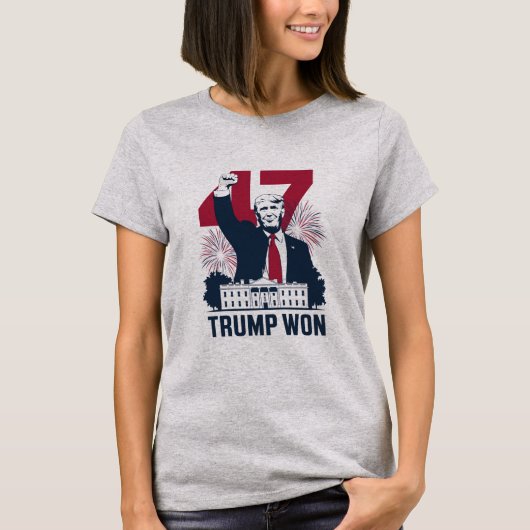 トランプ再勝 2024年選挙 大統領 第47代 Tシャツ (正面)