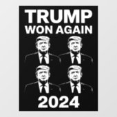 トランプ再勝 2024年 選挙 就任式 日 47  ウィンドウサイン (シート)
