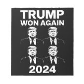 トランプ再勝 2024年 選挙 就任式 日 47 ノートパッド (正面)