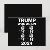 トランプ再勝 2024年 選挙 就任式 日 47 ポストカード (正面/裏面)