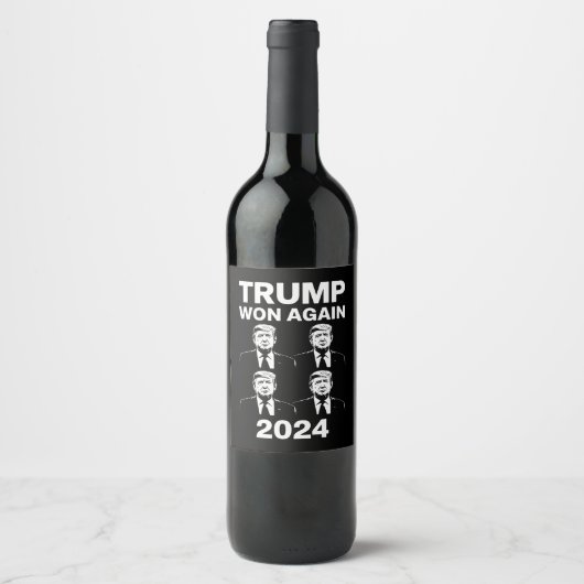 トランプ再勝 2024年 選挙 就任式 日 47 ワインラベル (正面)