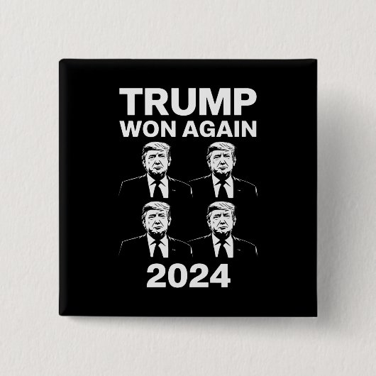 トランプ再勝 2024年 選挙 就任式 日 47 缶バッジ (正面)