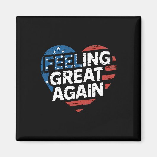 トランプ再選でまた気分が上がる マグネット (正面)