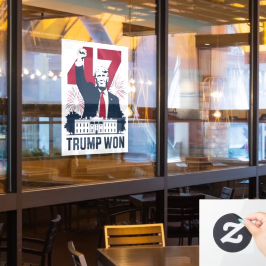トランプ再選 2024年選挙 大統領 47代目 ウィンドウサイン (レストラン窓)