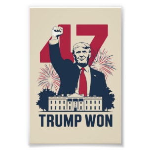 トランプ再選 2024年選挙 大統領 47代目 フォトプリント