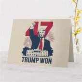 トランプ再選 2024年 大統領 47代目 カード (黄色い花)