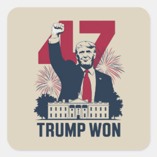 トランプ再選 2024年 大統領 47代目 スクエアシール