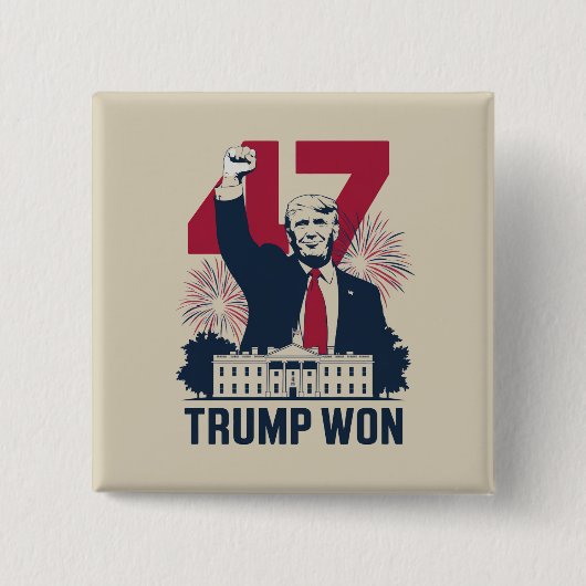 トランプ再選 2024年 大統領 47代目 缶バッジ (正面)