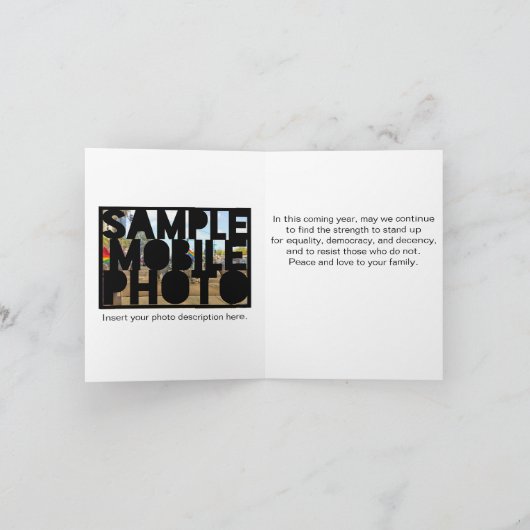 トランプ写真のクリスマスに抵抗する季節 シーズンカード (内部)