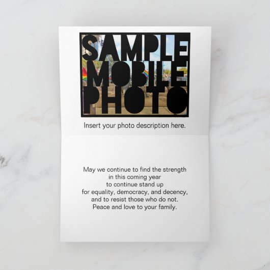 トランプ写真テンプレートに抵抗するシーズン シーズンカード (内部)