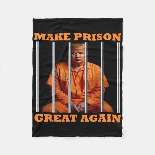 トランプ刑務所を再び偉大なものに フリースブランケット (正面)