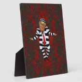 トランプ刑務所衣服 フォトプラーク (側面)