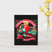トランプ列車が町にやってくる トランプ2024 Xmas カード (黄色い花)