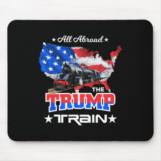 トランプ列車に乗って 2022 アメリカ国旗 マウスパッド (正面)