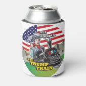 トランプ列車に乗り込み!!!米国ナショナリズムMAGA 缶クーラー (缶裏面)