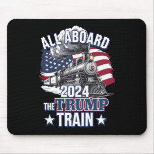トランプ列車に全員乗車 トランプ 2024 愛国 アメリカ マウスパッド