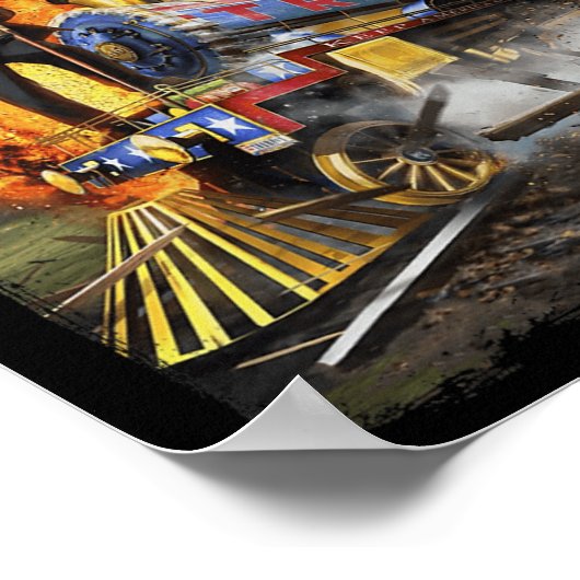 トランプ列車ドナルドトおもしろいランプ2024に乗って ポスター (角)