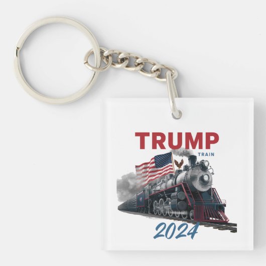 トランプ列車2024 キーホルダー (正面)