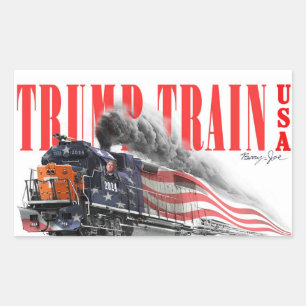 トランプ列車2024 長方形シール