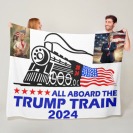 トランプ列車2 フリースブランケット