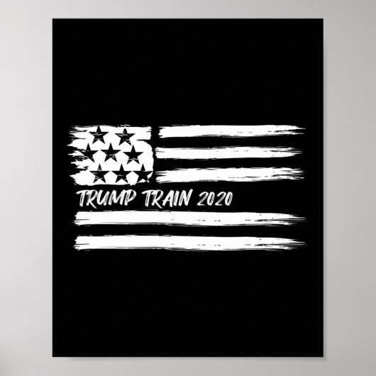 トランプ列車 大統領選挙 キャンペーン USAフラグ P ポスター (正面)