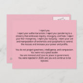 トランプ前大統領のはがき ポストカード (正面/裏面)