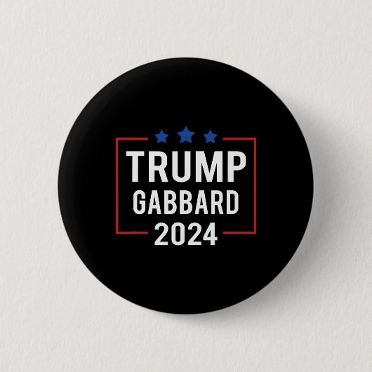 トランプ副大統領にガーばーど 2024選挙 缶バッジ (正面)