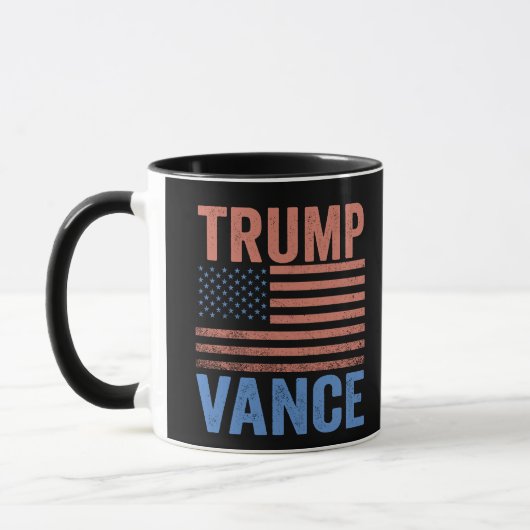 トランプ副大統領バンス・アメリカ選挙国旗 マグカップ (左)