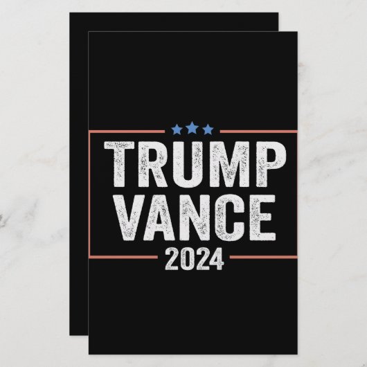 トランプ副大統領Vance 2024大統領選挙 便箋 (正面/裏面)