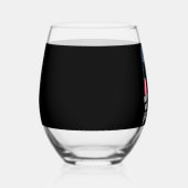 トランプ勝ち勝ち第47代大統領 ステムなしワイングラス (左)