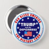 トランプ勝利ツアーの神はアメリカ愛国心を祝福 缶バッジ (正面&裏面)