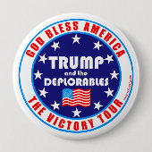 トランプ勝利ツアーの神はアメリカ愛国心を祝福 缶バッジ (正面)