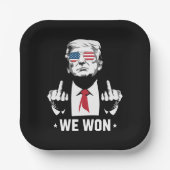 トランプ勝利者 我々は勝った 就任式の日 47番目  ペーパープレート (正面)