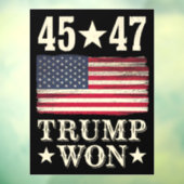 トランプ勝利2024 アメリカ国旗 45代目 47代目大統領 ウィンドウサイン (シート3)