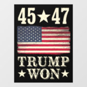トランプ勝利2024 アメリカ国旗 45代目 47代目大統領 ウィンドウサイン (シート)