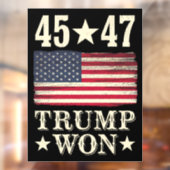 トランプ勝利2024 アメリカ国旗 45代目 47代目大統領 ウィンドウサイン (シート2)