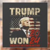 トランプ勝利2024 歴史上最高の帰還 ウィンドウサイン (シート2)