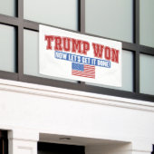 トランプ勝利 おめでとう 横断幕 (ビルの外側)