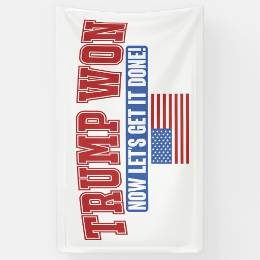トランプ勝利 おめでとう 横断幕 (縦)
