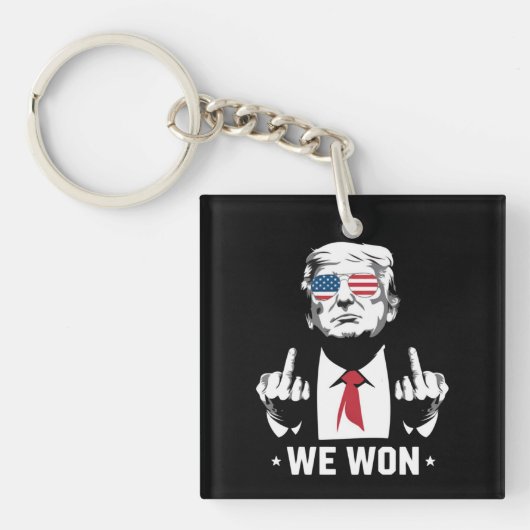 トランプ勝利 勝利した就任式の日 47th キーホルダー (正面)