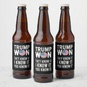 トランプ勝利、彼らは知っている 2024 第47代大統領に勝利 ビールラベル (ボトル)