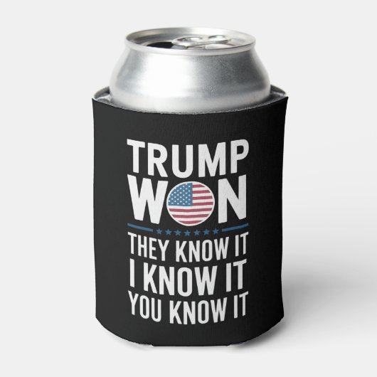 トランプ勝利 彼らは知っている 2024 第47代大統領に勝利 缶クーラー (缶正面)