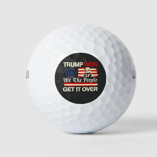 トランプ勝利 我々人民 承認済み大統領就任式 ゴルフボール (正面)